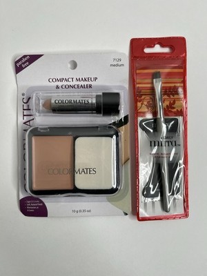   Colormates Compact Makeup & Concealer Set   + Daily Mirra Brow Brush | Medium