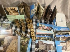 ISRAEL LOT  RARE DOUBLE BAMBOO CLARINET, 7 HAND CARVED MINI GOBLETS  2555 