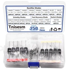 16 Values Rectifier/Schottky/Fast Recovery/Switch Diode Assortment Kit,1N4001 1N