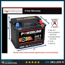 Battery fits PEUGEOT 2008 RCZ 207 3008 5008 205 BIPPER 1007 027 500A New