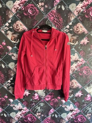 Authentic Moncler Maglia Cardigan Full Zip Hoodie Women s XS Pink Cerise QR Code
