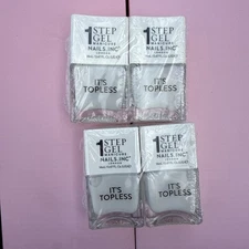 4x NEW Nails Inc London 1 Step Gel Nail Polish, 16824 Emma (White)