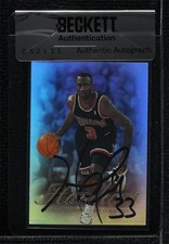 BAS 1999-00 Flair Showcase Hersey Hawkins #49 Seal of Authenticity Auto 3c7