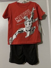 Marvel Spider-Man Shirt Shorts Set Boys Outfit Marvel Size 5
