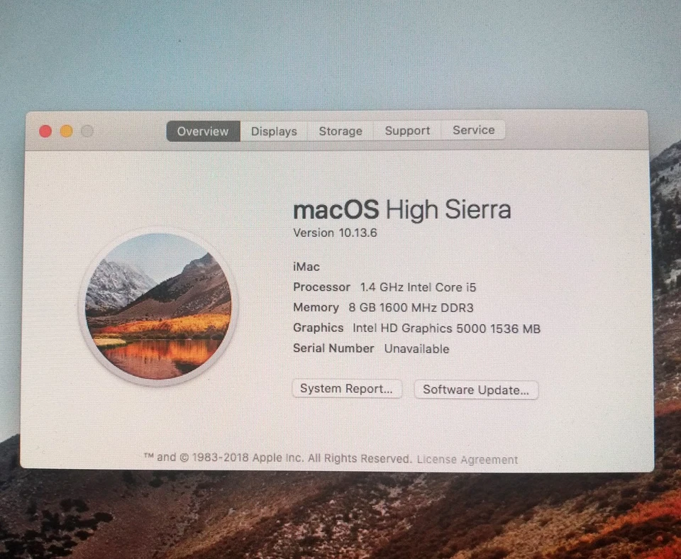 Apple iMac 21.5" Mac OS X High Sierra Keyboard Mouse Core i5 8GB RAM 500 GB HDD - Image 2 of 4