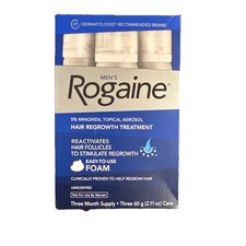 MEN'S ROGAINE 5 Minoxidil Topical Aerosol Hair Regrowth Treatment 3month supply