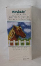 WonderArt CARON Latch Hook Kit Pony NEW 12 x 12 inches Pillow Wallhanging