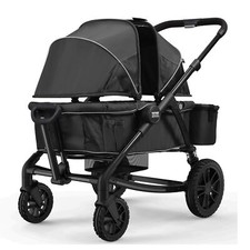 All-Terrain Stroller Wagon 2 Seats Foldable 2-in-1 Collapsible Wagon Stroller