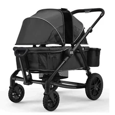 All-Terrain Stroller Wagon 2 Seats Foldable 2-in-1 Collapsible Wagon Stroller