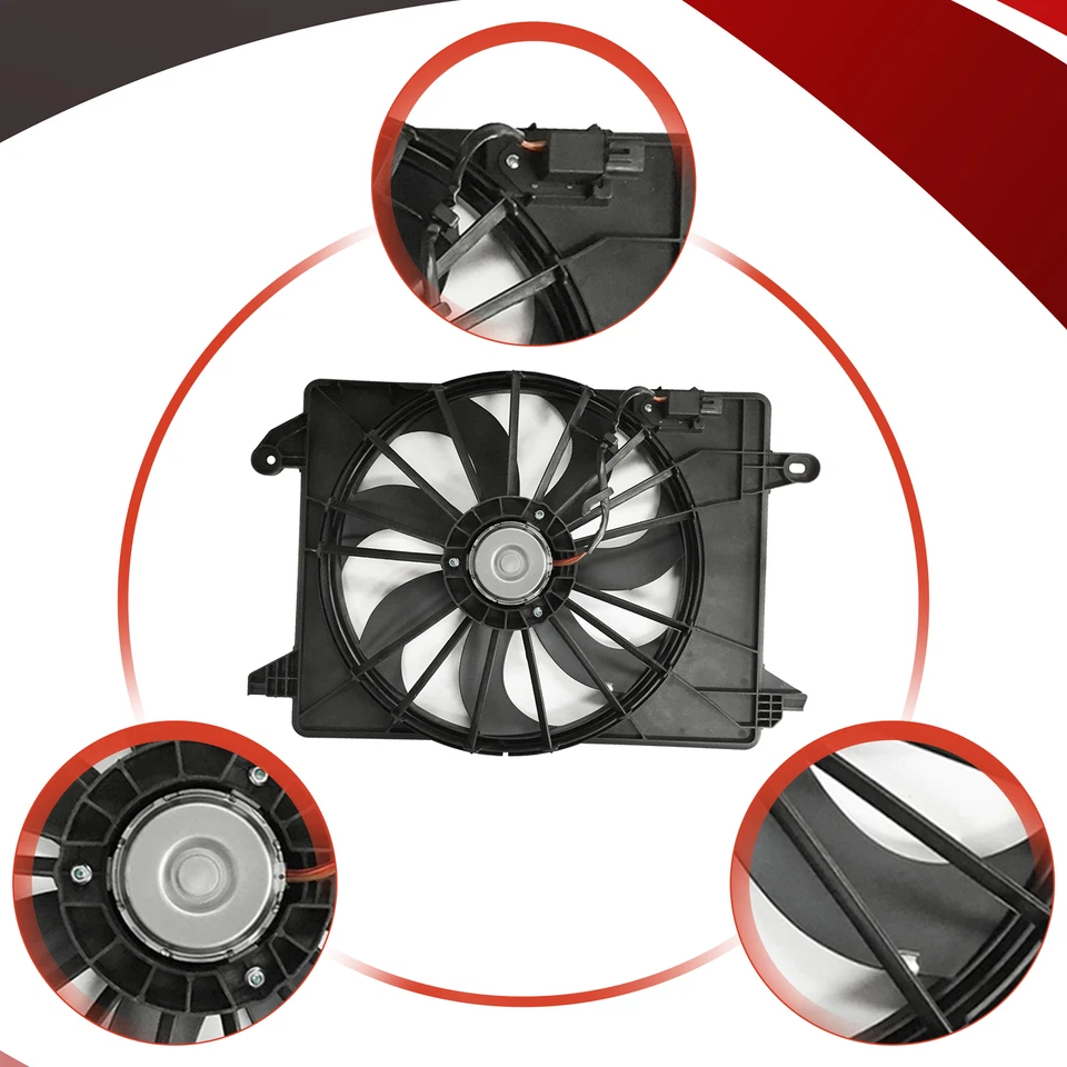 Radiator Cooling Fan Assembly For 2010-2018 Chrysler 300 Dodge Charger CH3115169 Foto 2 de 4