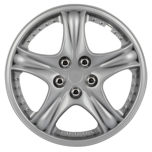 Set of 4 13" Wheel Covers 13 Inch For R13 Tires Rim Snap On Full Hub Caps Silver - Picture 3 of 10