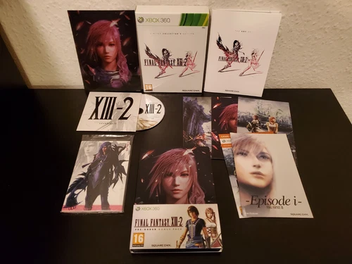 Final Fantasy XIII-2 édition collector (PAS DE JEU) + pack SteelBook • Xbox 360