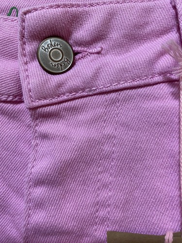 NWT Mini Boden Girls Zip Adjustable Waist Cotton 5-Pocket Flare Jeans SZ 11 Pink - Picture 6 of 12