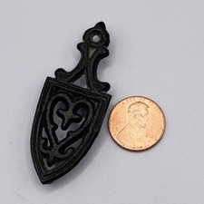 Vintage Miniature Cast Iron Footed Kitchen Trivet Rest Black Fairy Doll House 3
