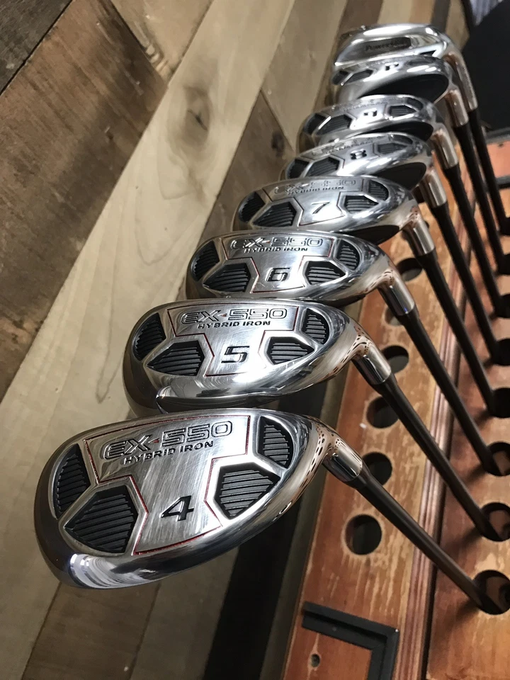 Juego de plancha híbrida DEMO RH Senior Powerbilt EX 550 4-SW Senior Flex 10-9WDR para hombre Foto 2 de 4