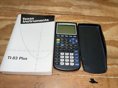 Texas Instruments TI-83 Plus Graphing Calculator w/ Cover and Guidebook Tested