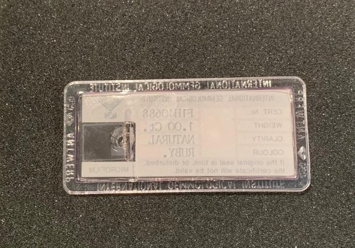 Rubin 1,00 ct natürlich , unbehandelt, Zertifikat IGI ideal Hochzeit ,Verlobung - Bild 6 von 7