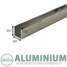 Spezialmetalle Aluminium U-Kanal | 3/4" x 3/4" Verkleidung x 1/16" Wand hergestellt in UK