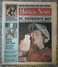 1986 PATRICK ROY MONTREAL CANADIENS COLORADO AVALANCHE vezina HOCKEY NEWS ISSUE