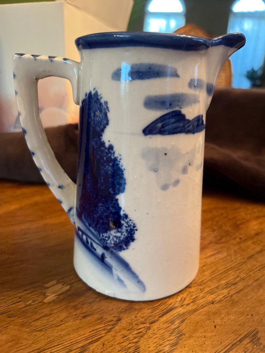 Blue Windmill Milk Pitcher Made in Japan | eBay