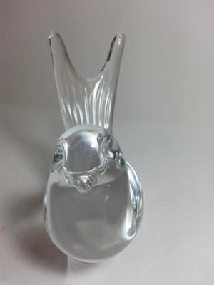 MURANO Signed Crystal Clear Glass Bird by V. Nason & C. Murano