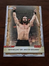 2020 Topps WWE Road to Wrestlemania #46 Seth Rollins def. Shelton Benjamin B6687