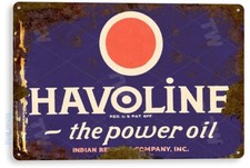 TIN SIGN Havoline Gas Oil Sign, Station, Garage, Auto Shop, Retro Rustic A427