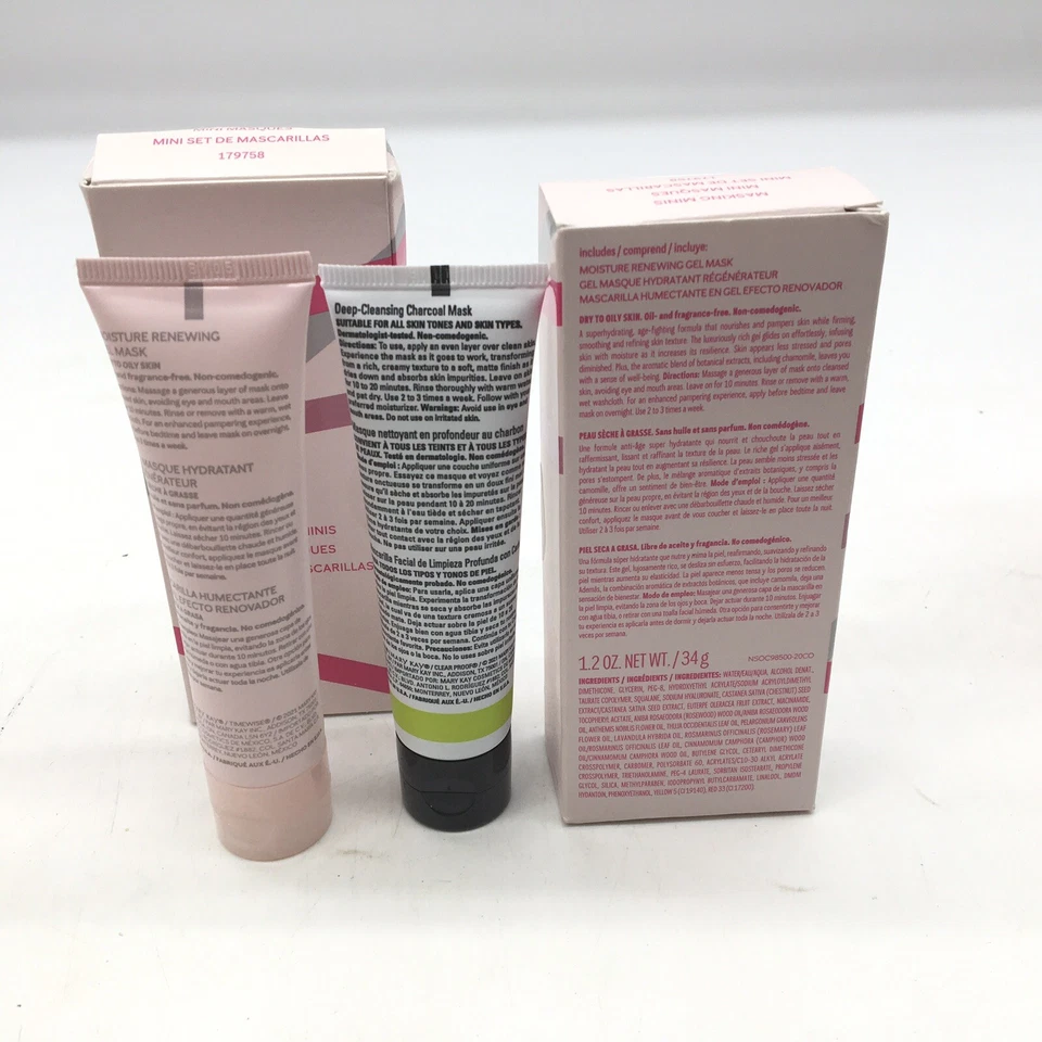 Mary Kay Masking Minis Moisture Renewing Gel Mask And Charcoal Mask - 2 Sets - Image 3 of 4