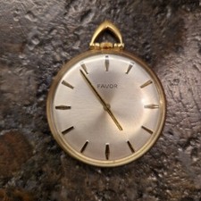 FAVOR Taschenuhr  mechanisch Handaufzug funktionstüchtig gebraucht!