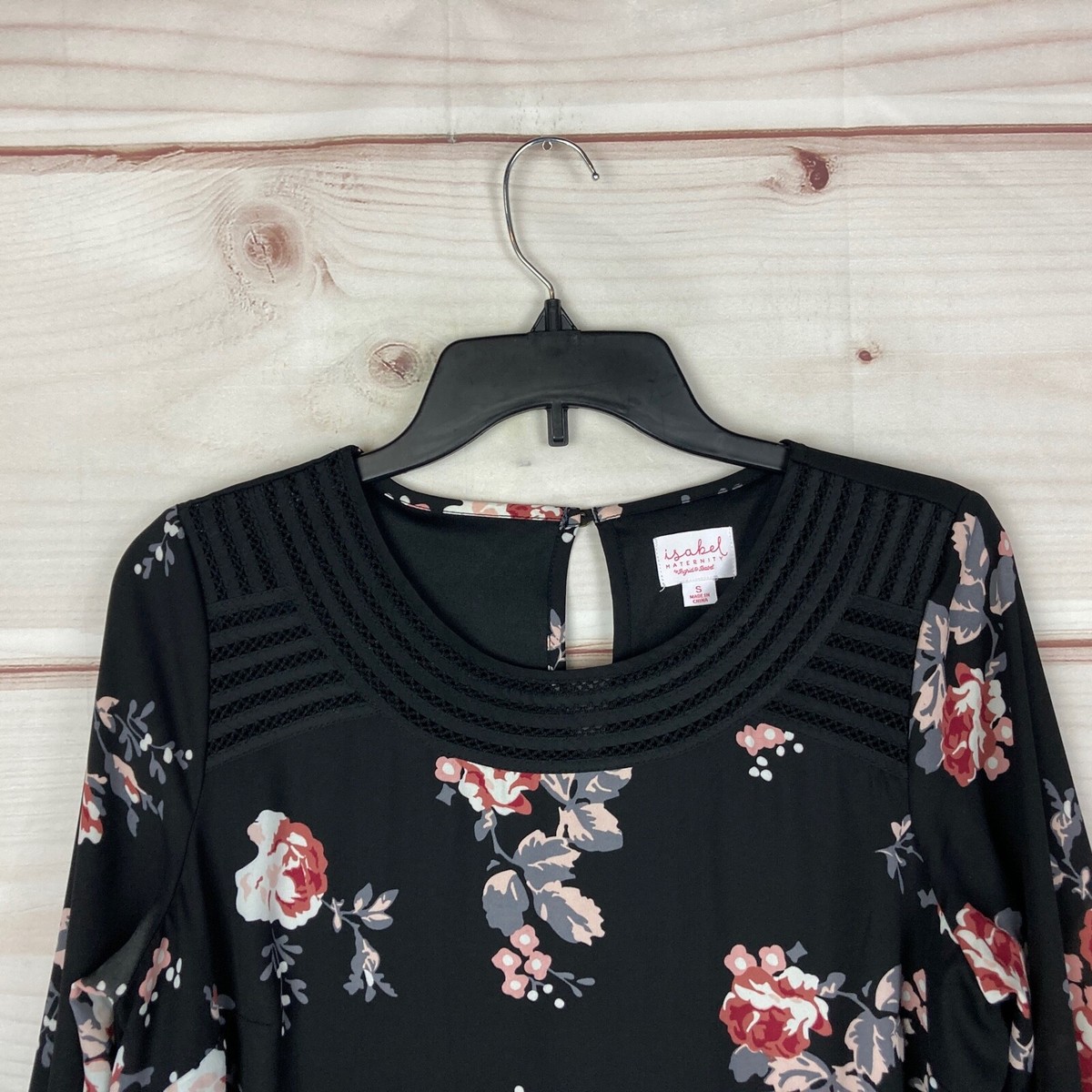 Robe Maternité Manches Courtes Imprimé Floral Isabel Maternity | Taille M Bordeau