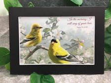 New Handmade 5x7 Matted  Scripture Inspirational Quote Songbirds Free Ship 450