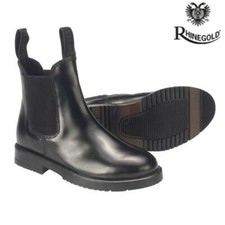 Rhinegold Adults Classic Leather Jodhpur Boots Size 9 (EU 43) BLACK