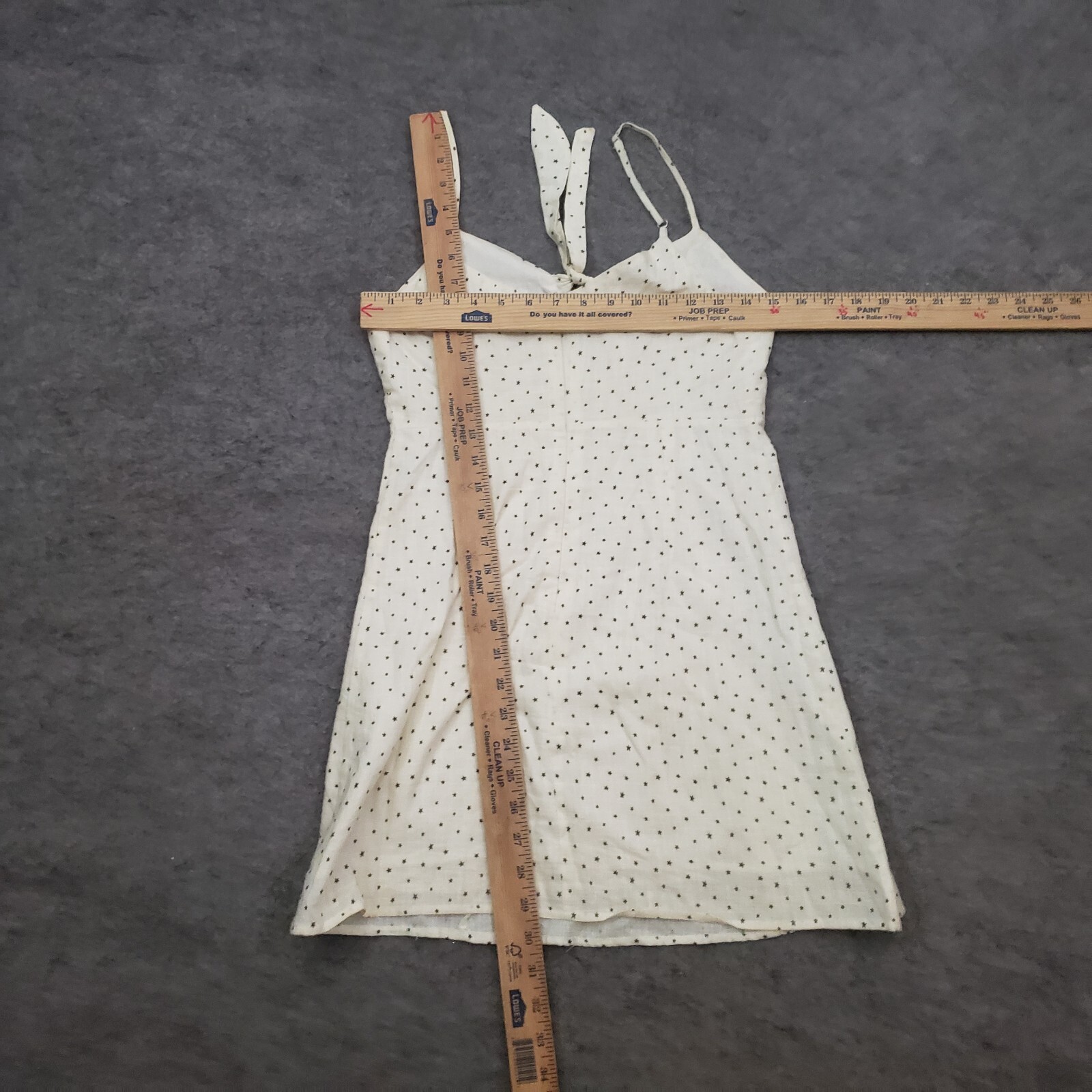 Etophe Studios Dress Womens S Small Off White Tank Mini Short Tie Stars Casual thumbnail 5