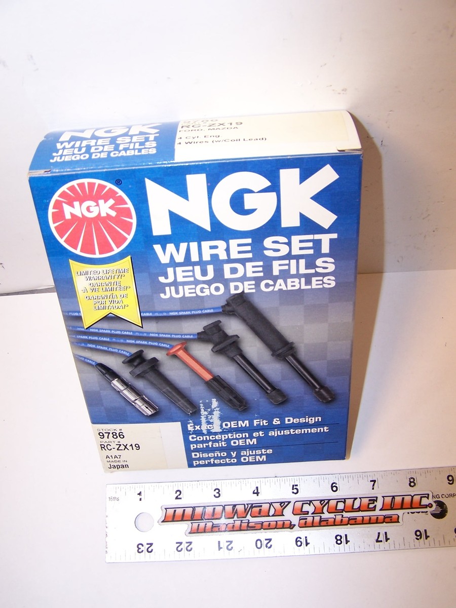 NGK NEW IGNITION SPARK PLUG WIRE CABLE SET CABLES ZX19 94-97 FORD