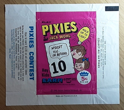 1968 PIXIES WAX PACK WRAPPER