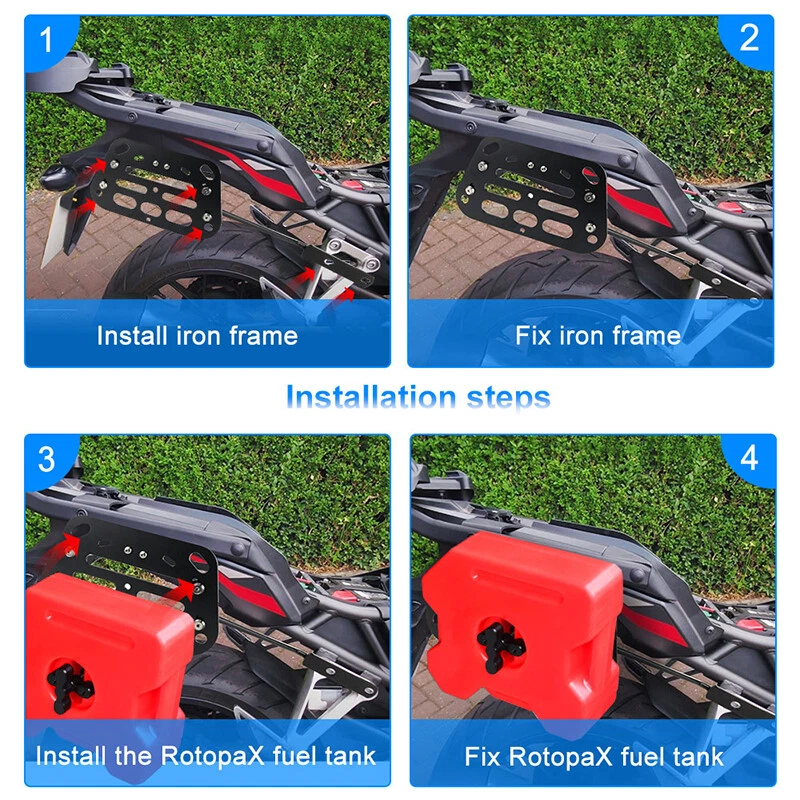 Alforja negra apta para Honda CB500 X 2013-2024 soporte portaequipajes Foto 4 de 4