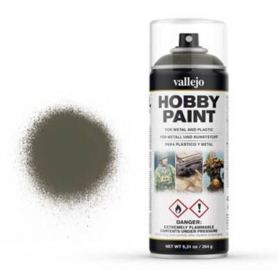 Vallejo Sprühdose Russisches Grün 4BO – 400 Ml, Für Modellbau, Metall & Plastik, Hochpigmentiert