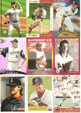 800 CARD CHUCK FINLEY BASEBALL CARD LOT