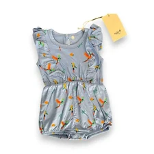 Kyte Baby Macaw Bubble Romper Birds 12-18 Months NWT Retired HTF