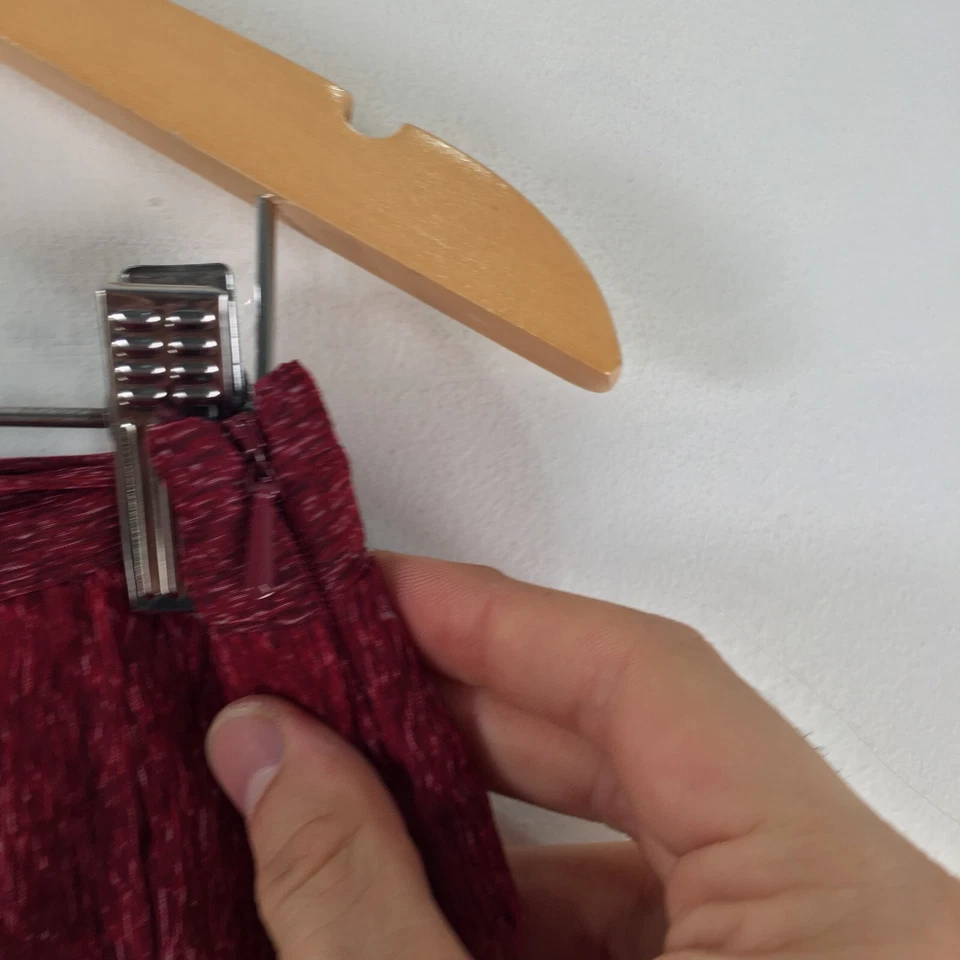 Colorado Mujer Falda Talla 12 Acampanada Midi Rojo Geométrico Cremallera 101800 Foto 3 de 4