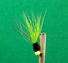 12 Grandpa's Crappie Jig 1/16oz Mustad #4 Hook Deer Belly Hair Tail w/Flash!!