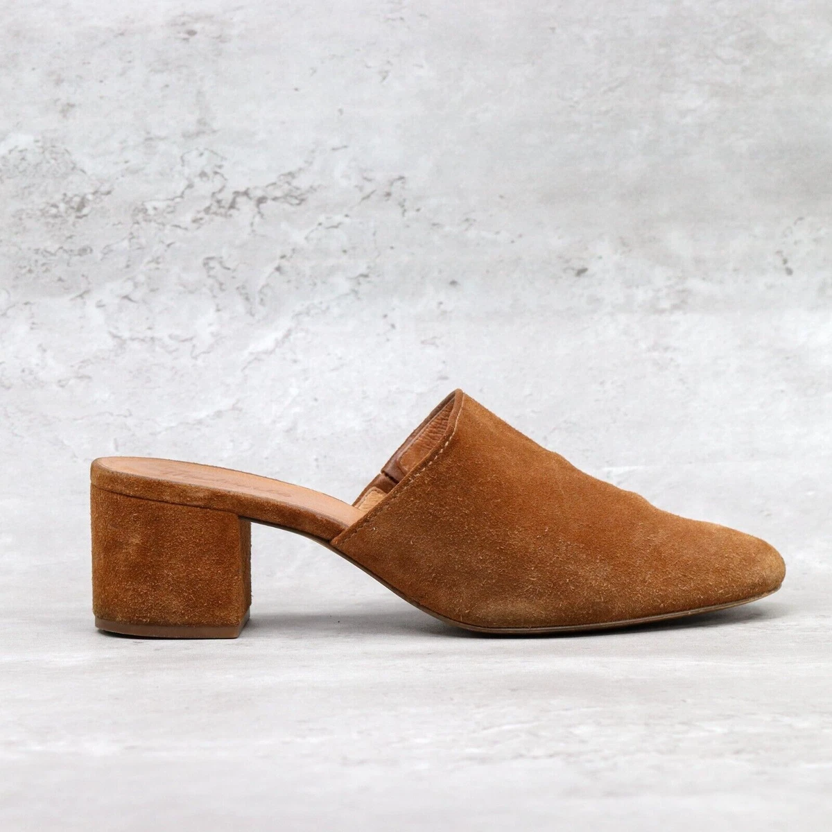 Tan slip on mules sale