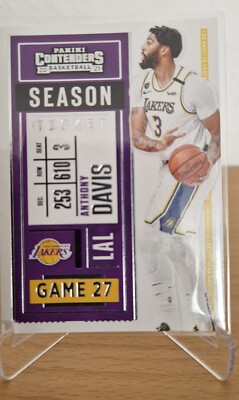 Top Panini 2020-21 NBA Contenders Season Ticket # 89 Anthony Davis