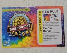 FLUXX TIE-DYE BONUS PROMO CARD INTERNATIONAL TABLETOP DAY