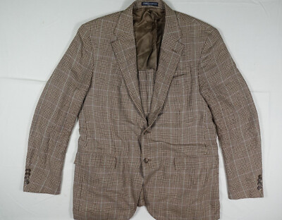 Polo Ralph Lauren Blazer Jacket Coat Herringbone Silk Wool Italy