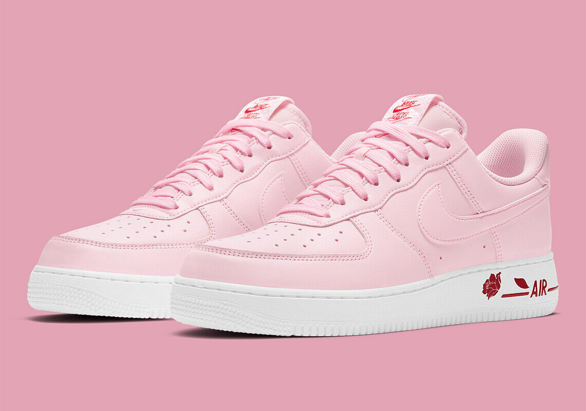 Nike Force 1 Low Rose Pink Size 6.5 Pink White | eBay