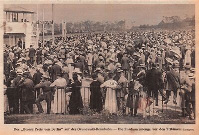 Der Grosse Preis von Berlin auf der Grunewald Rennbahn - 1918 ~20x14cm