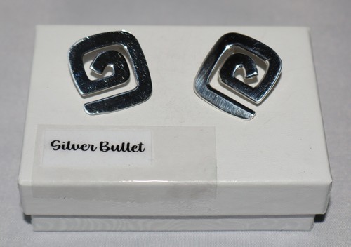 Silpada Sterling Silver Vintage Geometric Maze Post Earrings P0338 | eBay