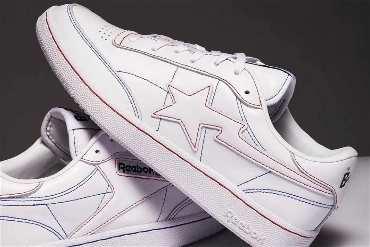 A BATHING APE REEBOK CLASSIC BAPE Club C 85 WHITE Q47367 US 8 | eBay