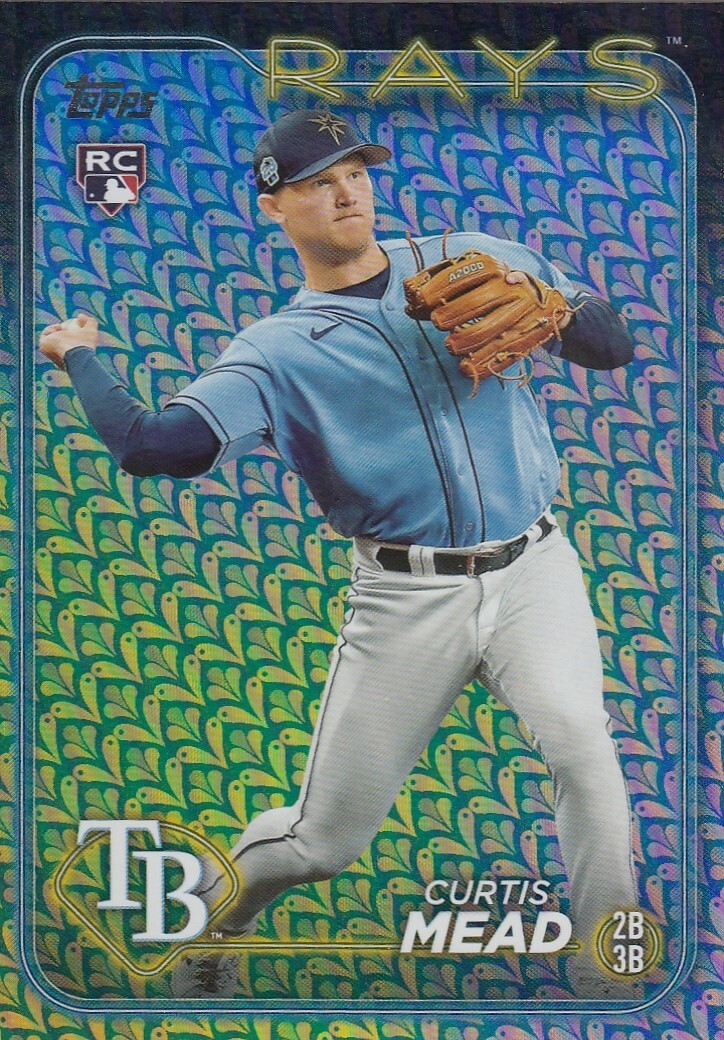 CURTIS MEAD TOPPS ROOKIE EASTER HOLIDAY PARALLEL RC TAMPA BAY RAYS #82 2024 24
